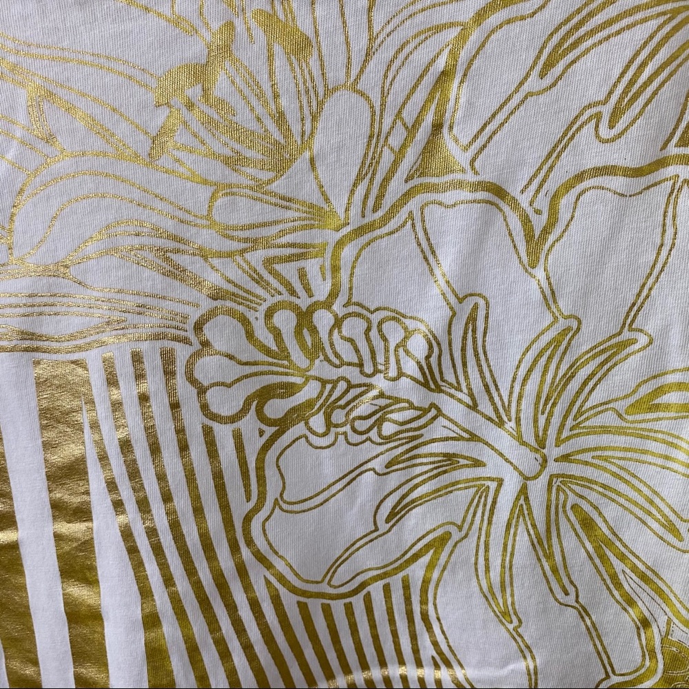Versace Jeans Floral Striped T-Shirt Sz L - Picture 2 of 9